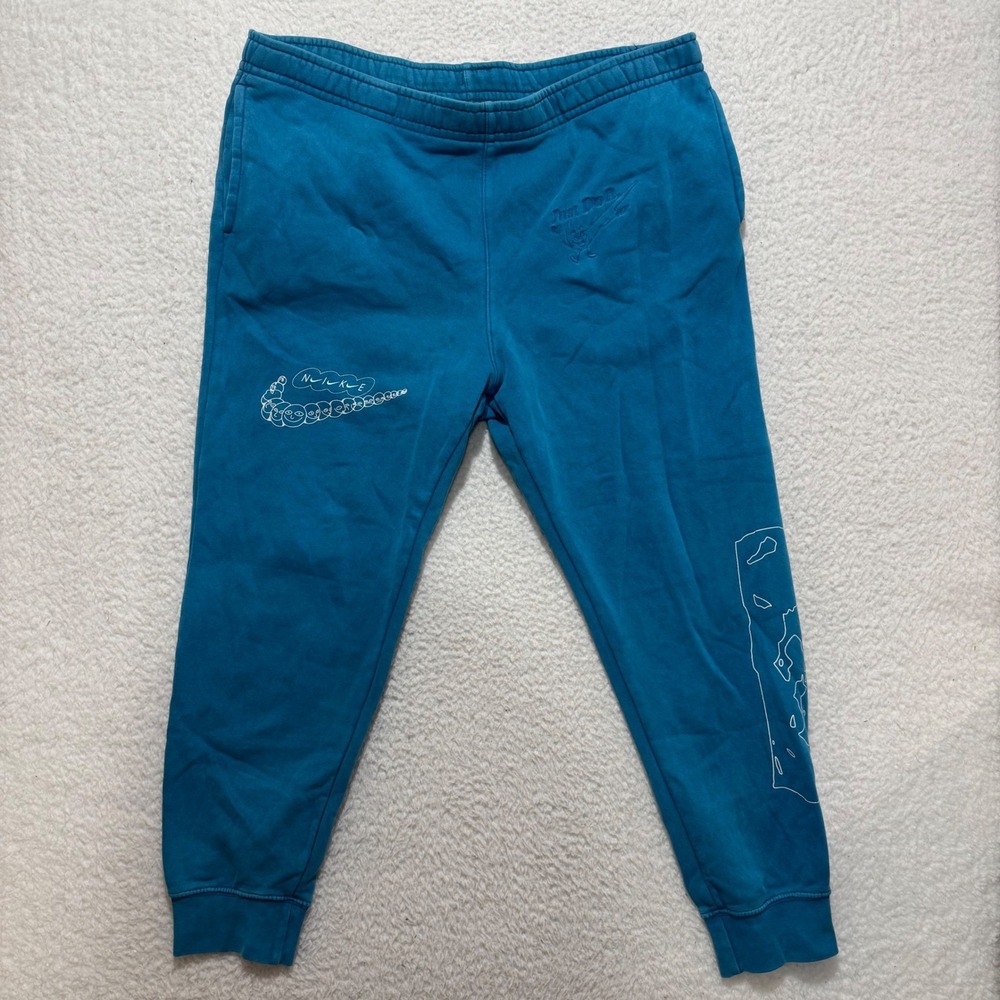 Nike‎ Men's Graphic Sweatpants Joggers Teal Blue Size L Large